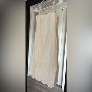 Cotton blend, off white, spring dress!